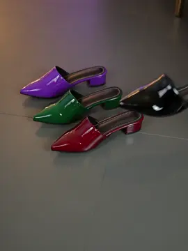 Women's Elegant Pointed-Toe Slip-On Sandals - Comfortable Mid-Heel Chunky Heel, Glossy Synthetic Cover, All-Season Versatile for Casual & Formal Wear (Purple, Green, Black, Red) 👉 item link: https://temu.to/k/ekbwq1p1uuf 🎉 Coupon price[Rs.3,009] ⚠️ The discount may vary, please refer to the page display. #womensandals #elegantfootwear #pointedtoeheels #slipon #midheelsandals