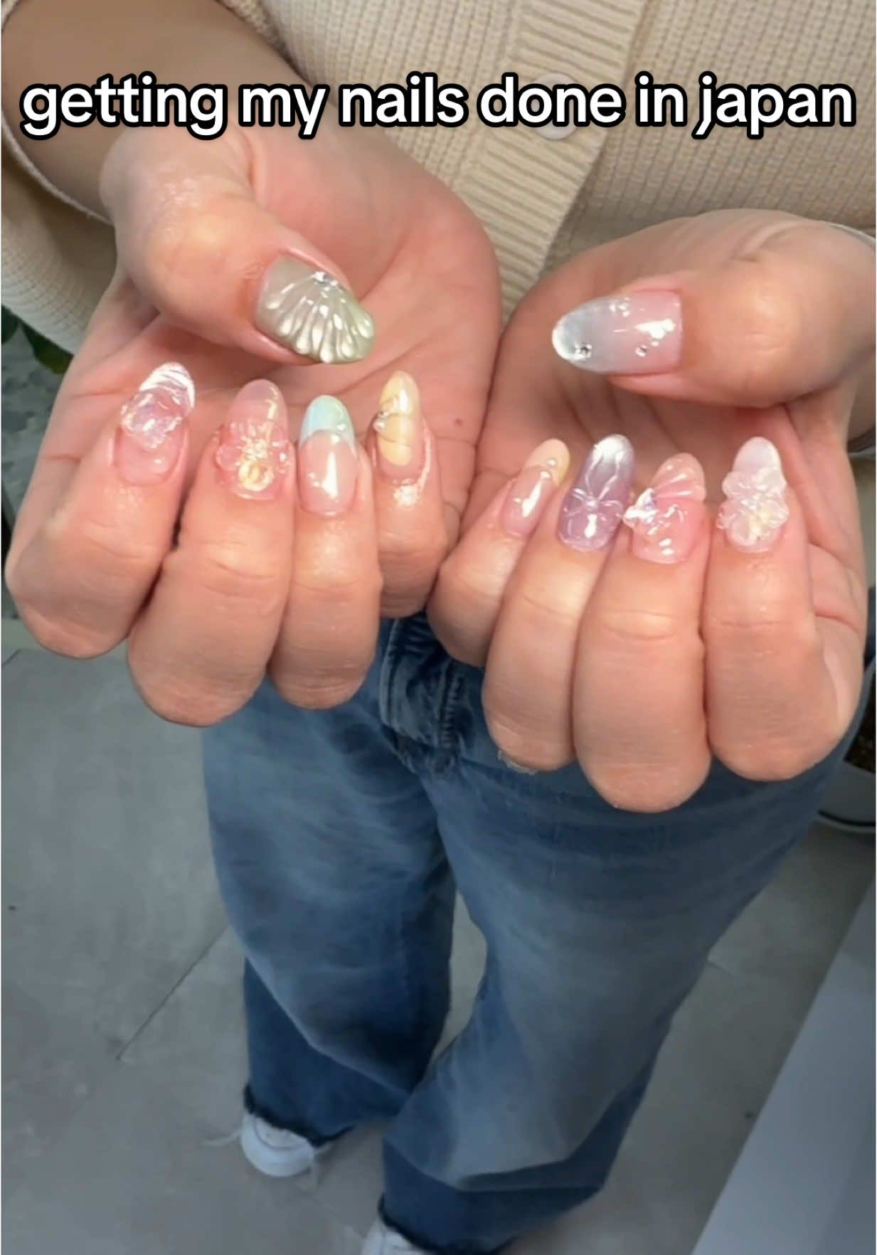 getting my kawaii harajuku nails done in japan! 💅 — #nails #nailsoftiktok #japan #japantravel 
