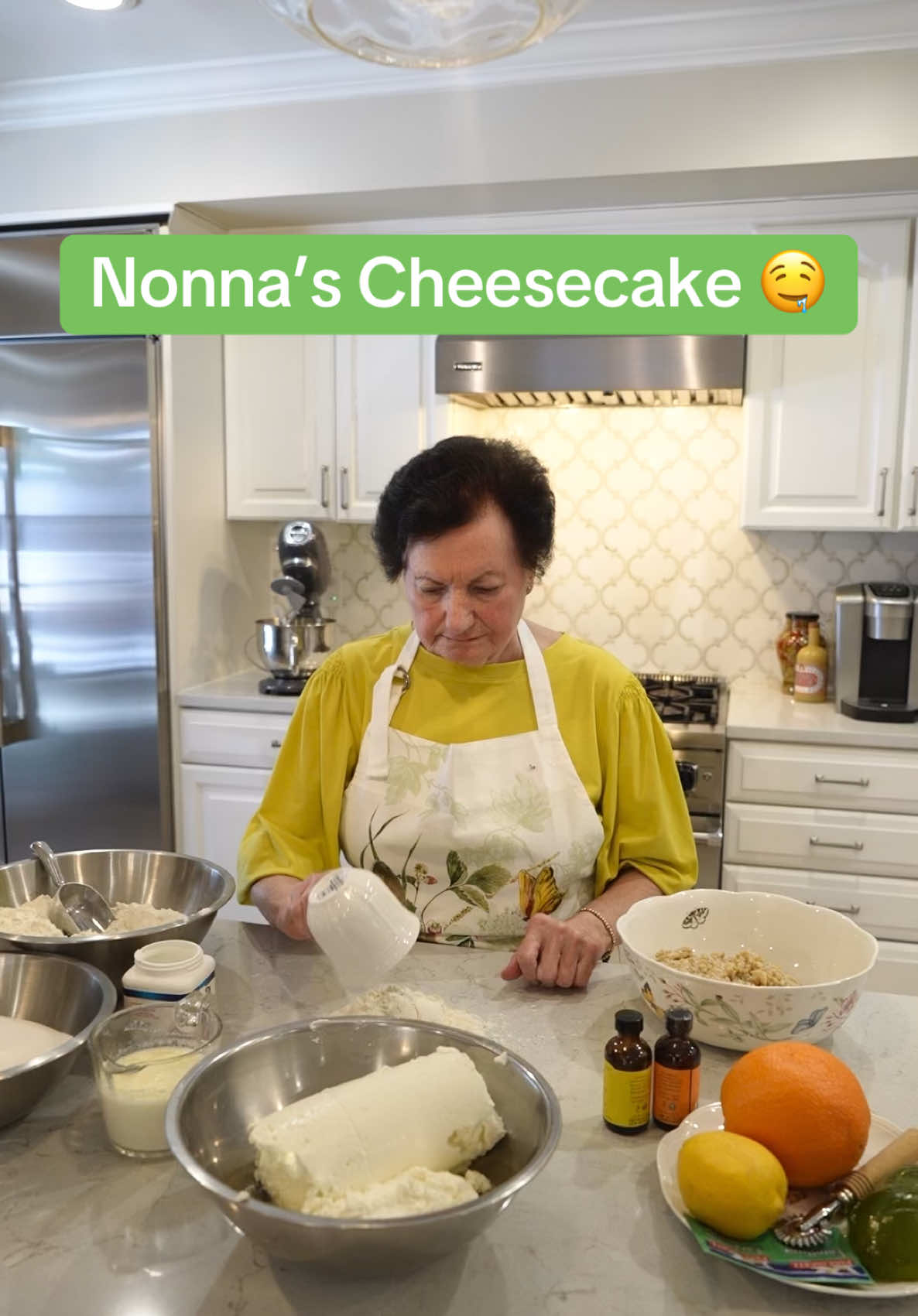 Nonna’s homemade Italian cheesecake 🍰🇮🇹 #nonna #homemade #cheesecake #italian #trending