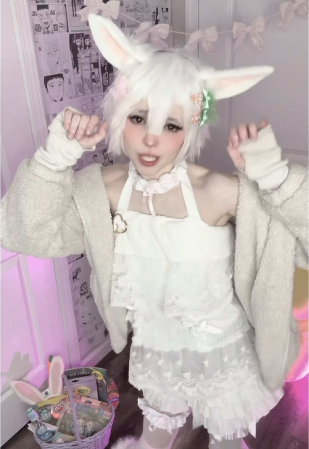bunny party :3 #cosplay #bunny #kemonomimi #bunnycosplay #bunnykemonomimi #rabbitkemonomimi #feminineboy #femboy 