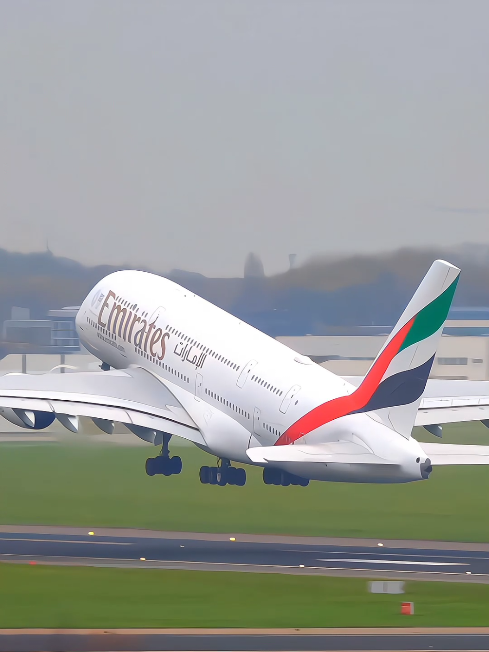 Emirates Airlines Airbus A380-861 takes off to Dubai #EmiratesAirlines #A380 #Airbus #TakeOff #Dubai #Aviation #Travel #FlyingHigh #AirplaneLovers #TravelVlog #InTheSky #JetSet #AirTravel #LuxuryTravel #ExploreTheWorld #AviationPhotography