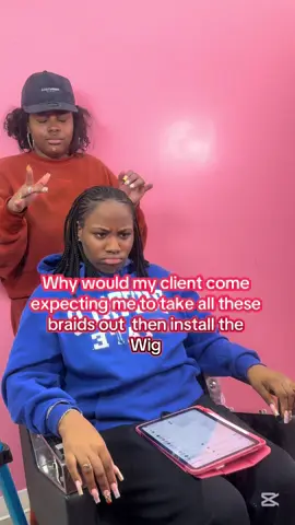 My policy definitely states please come with your hair washed and blowed😩😩😩 I’m not sure why ya be playing with me like this … #brooklynhairstylist #nychairstylist #fyp #wiginfluencer  #wiginstall #braids #clientsbelike 