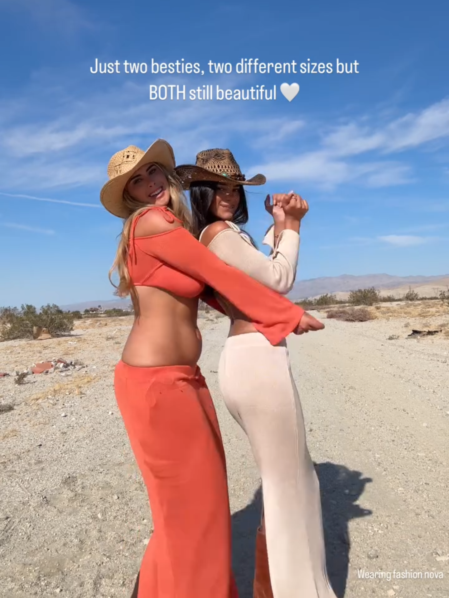 Same Outfit In Two Different Sizes👌⁠ 🔎 Sunset Vibe Crochet Skirt Set #fashionnova #styleinspo #TikTokFashion #bestfriend