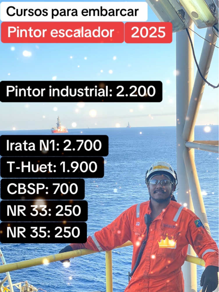 Melhor forma de começar a embarcar sem curso técnico é como PINTOR ESCALADOR N1      ♒️❤️. . . . . . . . . . . #foryoupage #fypシ゚ #fyp #offshore #fyp  #explore #videoviral #viralvideos #explore  #explorar #foconoobjetivo #offshorelife🌊 #ropeaccess #fyp #mundooffshore #vidanomar 