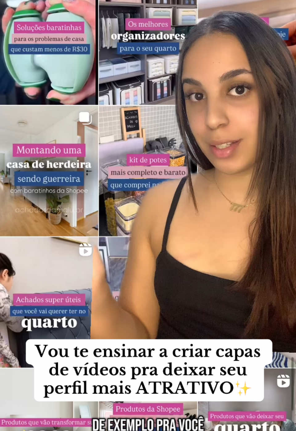 Fica nesse vídeo pq vou te ensinar a fazer capa de vídeo ATRATIVA pro seu perfil ficar bem mais bonito✨😉 #afiliadosiniciantes #afiliadoshopee #rendaextra #fy 