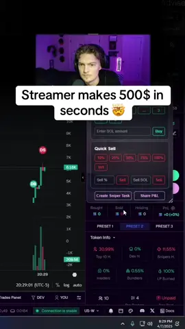 Bro makes trading look easy 🤣#solana #memecoin #crypto #trading #clipstwitch #twitch 