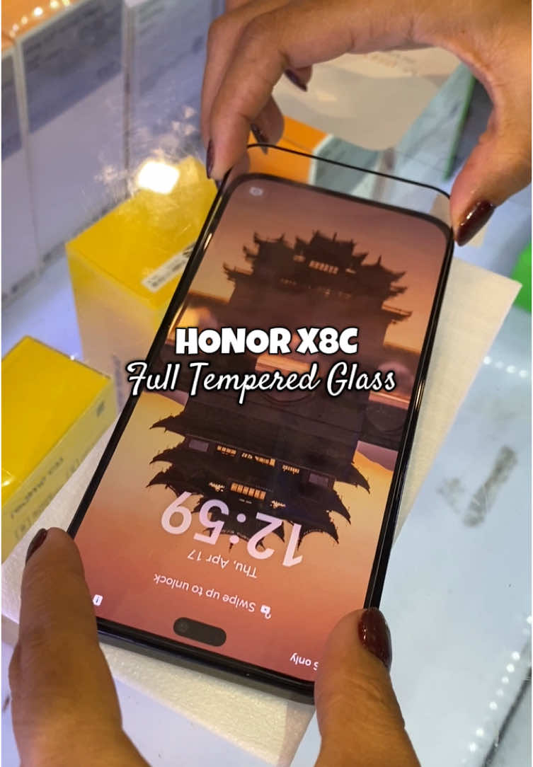 Honor X8c tempered glass ✨ #honorx8c #temperedglass #privacytemperedglass #fypシ゚ 