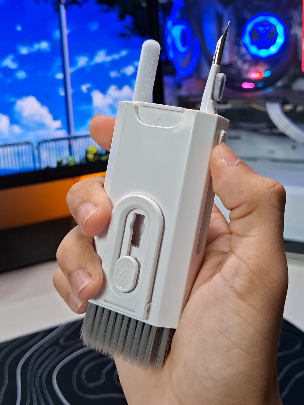 Comprei esse Kit limpeza 8 em 1 baratinho para limpar fones, teclados e telas. Vale muito a pena COMENTA EU QUERO QUE TE MANDO LINK! #setup #dicas #util #limpatelas #setupgaming #setupdicas #fyp #fy #Tech #viral #escovamultifuncional #kitlimpeza