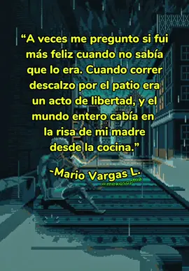 En Homenaje a Mario Vargas Llosa, aquí una de sus frases que me gustó mucho. 🤍 ¿Y si la felicidad era eso? ¿Momentos simples que no sabíamos que estábamos viviendo por última vez? 🤔 #filosofia #frases #fyp #parati #frasesfilosoficas #noche #viral #capcut #filosofiadevida #escritos #pensamientos #versos #poemas #real #mariovargasllosa #mekosophia 