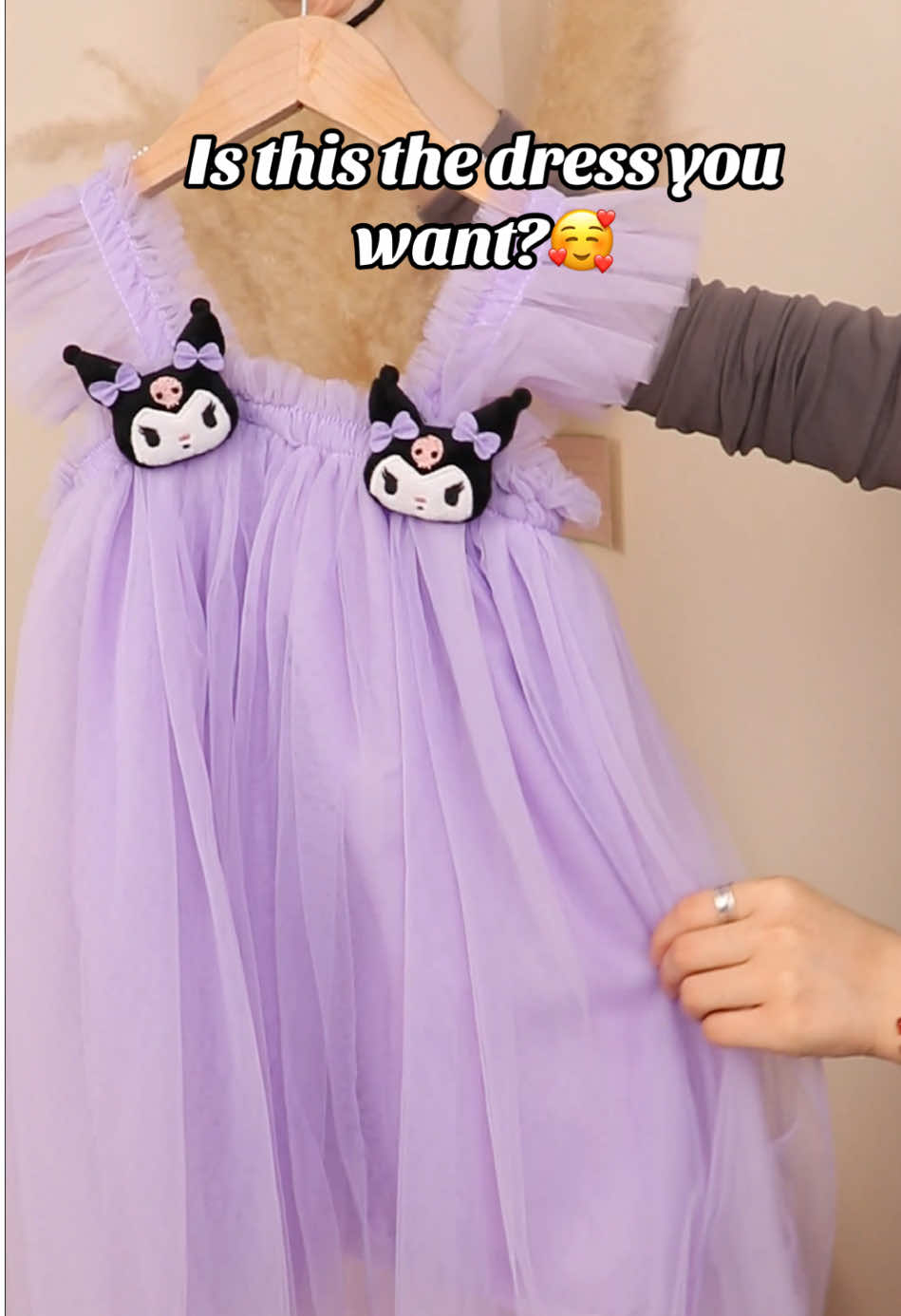 My daughter likes this Kuromi dress very much. 😁😁It is light, breathable and comfortable.👍🏼👍🏼🥰#girldress #babydress #babydolldress #babygirl #kidsfashion #purple #dress #cutebaby #trend #foryou #kidsofttiktok 