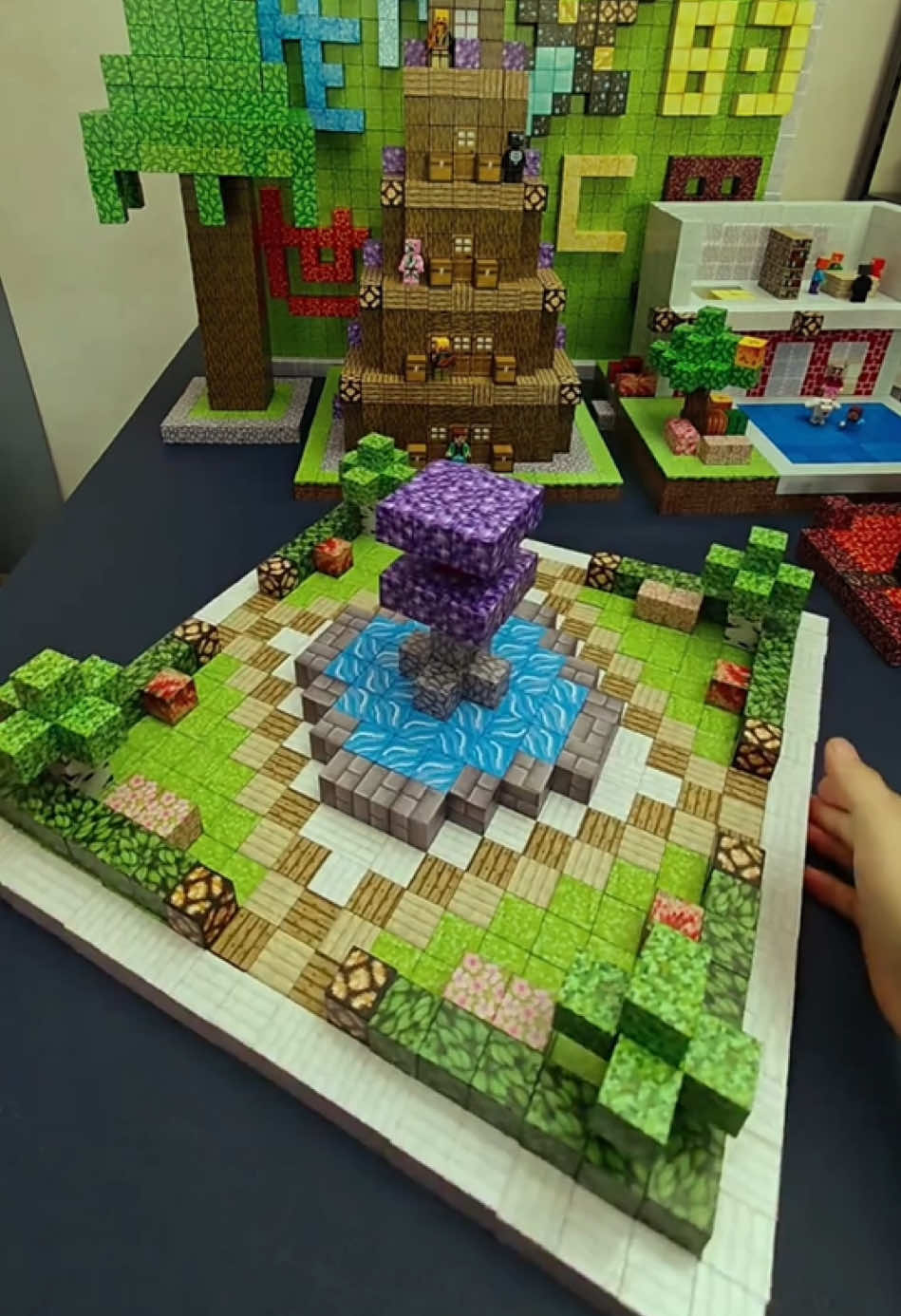 If these were built by your child, what would he build them into#Minecraft #myworld #minecraftbuilding #toy #gift #toys #fyp #magneticblocks #magnetic #blocks #lego #buildingblock 