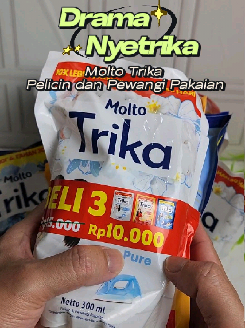 Rekomendasi pewangi pakaian setrika yang bikin baju wangi dan licin tanpa ribet. Molto Trika pelicin pakaian laundry ini cocok buat kamu yang pengen hasil setrika laundry di rumah. Pelicin pakaian setrika sekaligus pewangi, tinggal semprot–setrika–beres.  #rekomendasipewangipakaiansetrika  #setrikalaundry  #pelicinpakaiansetrika  #trikapelicinpakaianlaundry  #trika #moltotrika 