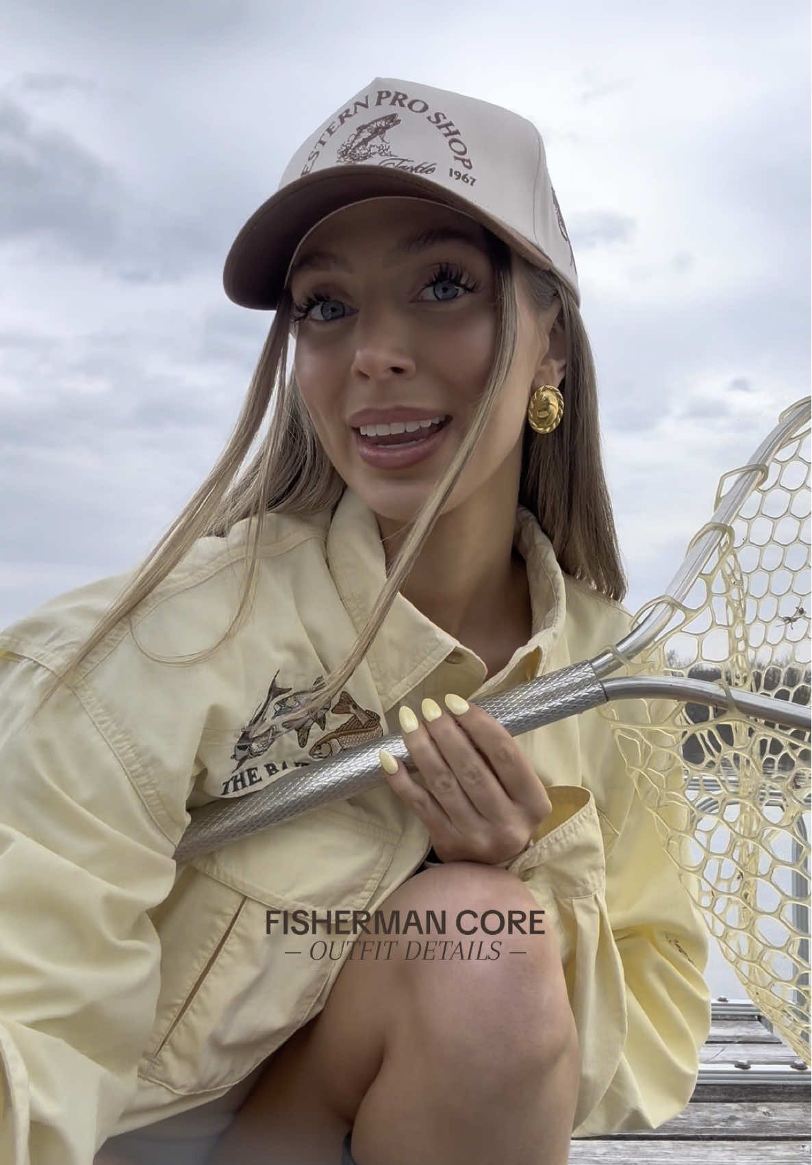 Fisherman Core x Butter Yellow💛🎣 #truckerhat #truckerhats #hat #butteryellow #fishermancore #fishing #fishingoutfit #outfitideas 