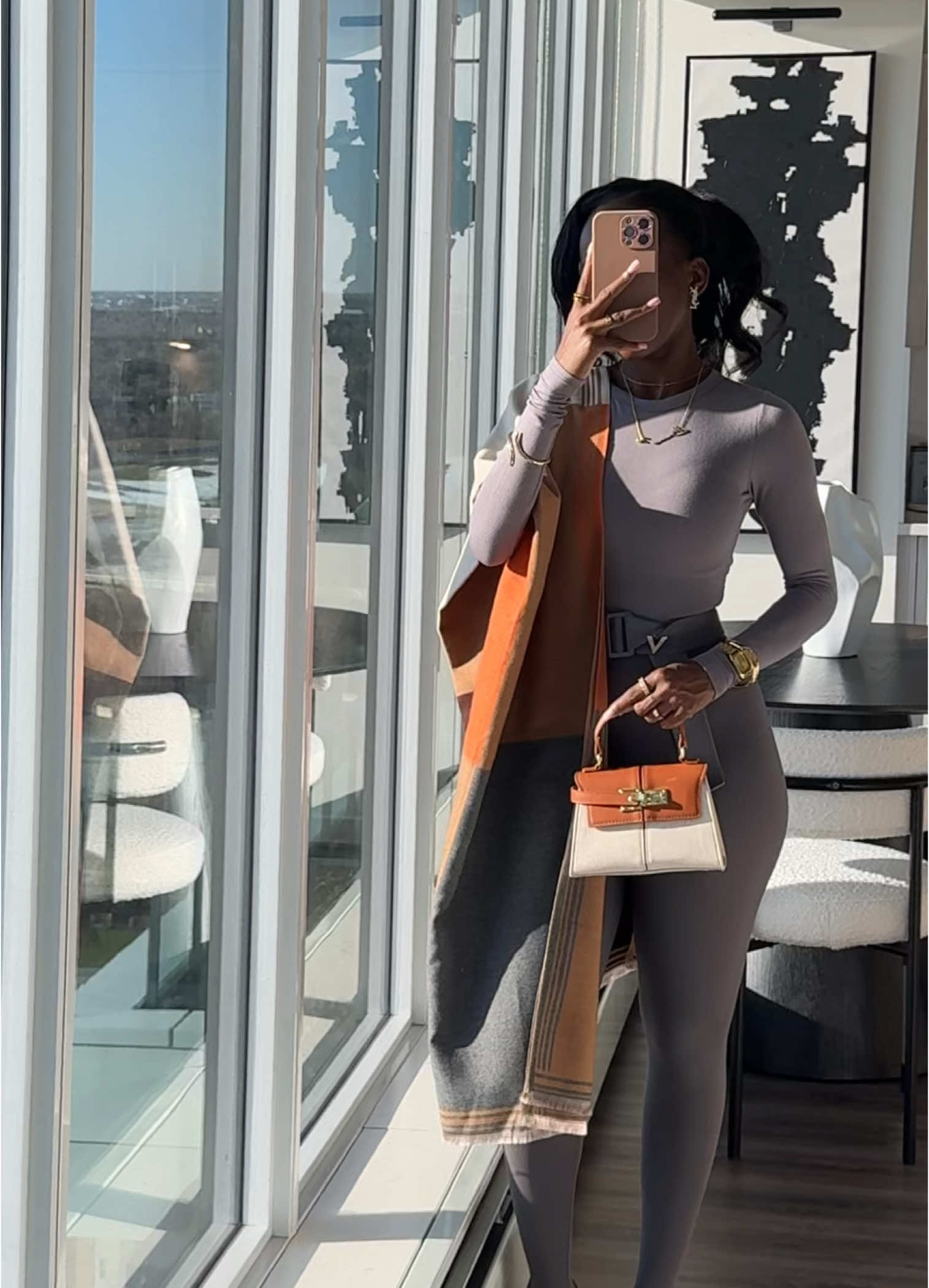30 days of outfits ~ day 2  🩶 Leggings and bodysuit @Naked Wardrobe  Bag @JW PEI  Fragrance @Jimmy Choo  Scarf @SHEIN  Belt @JLUXLABEL  #classystyle #elegantstyle #TikTokFashion #stylingtips #chic #ootdinspo #elegance #explore #explorepage #30daysofoutfits #springfashion #springoutfit #ootw #outfitoftheweek #monochromeoutfit  30 days of outfits 30 days challenge monochrome outfits monochromatic look classy style classy outfit ideas elegant style eleagnt outfit elegance modest fashion modesty modest dressing zara outfits ootw outfits of the week finds tiktok fashion black girl tiktok black girl fashion spring 2025 outfits ideas spring 2025 spring looks outfits spring 2025 explore page explore fyp for your page ootd ootn chic style 