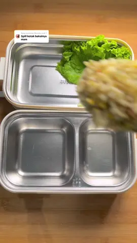 Membalas @Mommy anak 1 kotak bekal favorit karena bahannya stainless steel jadi aman dan awet dipakae setiap hari 🥰 #lunchbox #kotakbekal #bekalsuami 