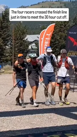 Racer stops before the line and turns back to get his friend, refusing to cross alone to finish the 100 mile Ultra Marathon. 🔁 He then turned back again to gather another friend. 🔁 He THEN ran back out on course to motivate a fourth runner to the finish line. The four racers crossed the finish line just in time to meet the 30 hour cut off. Not a dry eye ❤️ (🎥:sinister_sports)