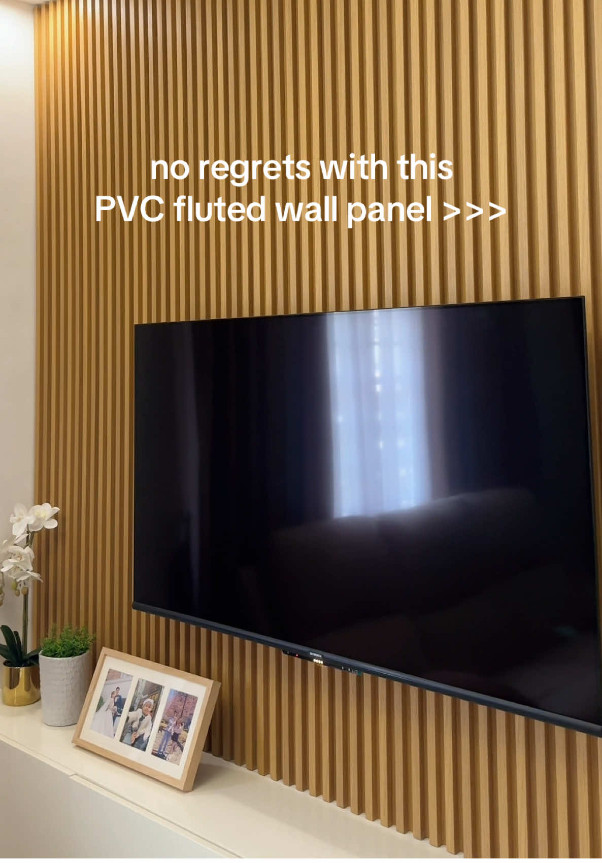 PVC fluted wall panel - one of our fave home upgrades ✨ #wallpanel #flutedpanel #pvcwallpanel #walldecor #homedecor #dreamhome #aesthetic #interiordesign 