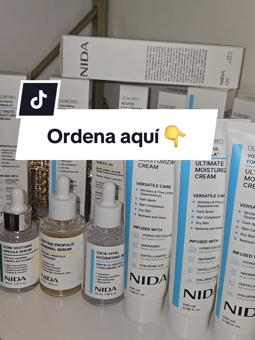 NIDA OFICIAL ✔️ ✅️  KOREA SKINCARE/ NIDA  Botox en una botella- SE AGOTAN RÁPIDO! ORDENA 2 O Mas cajitas para envíos gratis. NIDA Youthful Formula Ultimate. PARA TIDO TIPO DE PIEL. Serums y Cremas PARA TÍ . @Nida  #creatorsearchinsights #nida #koreaskincare #mujeres #hombres #serums #facecream #nidaserum #skincare #skincareroutine #tiktokshopfinds #spotlightfinds #tiktokmademebuylt   