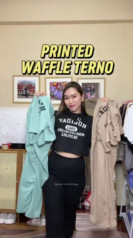 Printed waffle jogger terno naman tayo 😊 #mommywendievlogs #waffleterno 