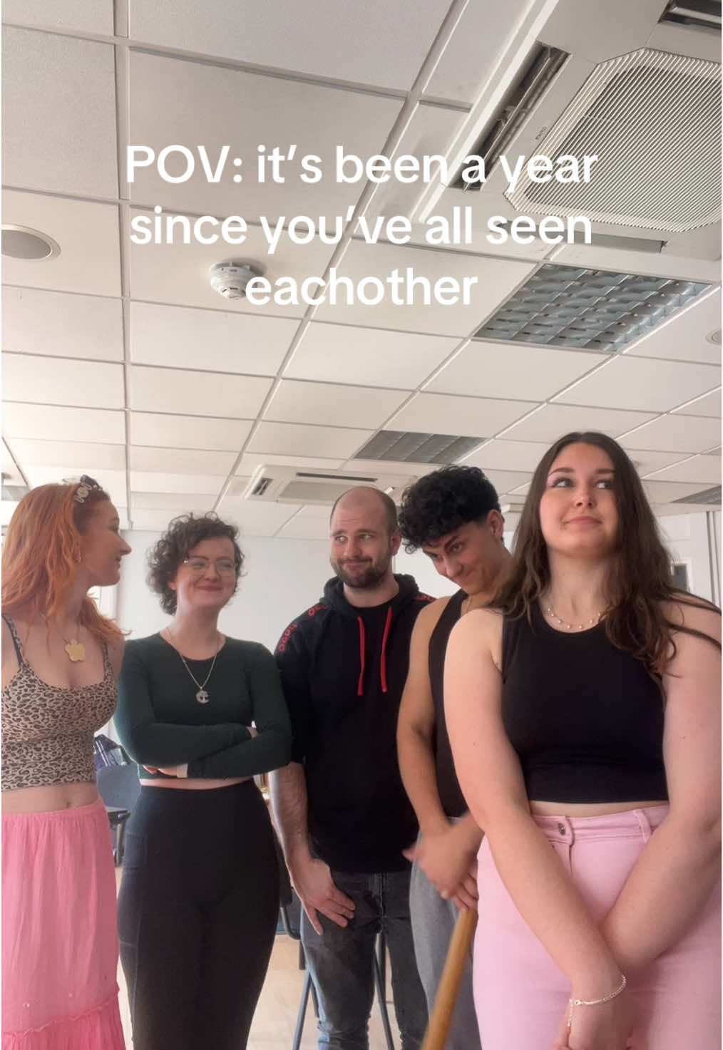 I honestly thought graduation was the end of this pain but here we are! #fyp #xybca #murdermystery #actress #actor #rehearsals #newshow #tour #reunion 