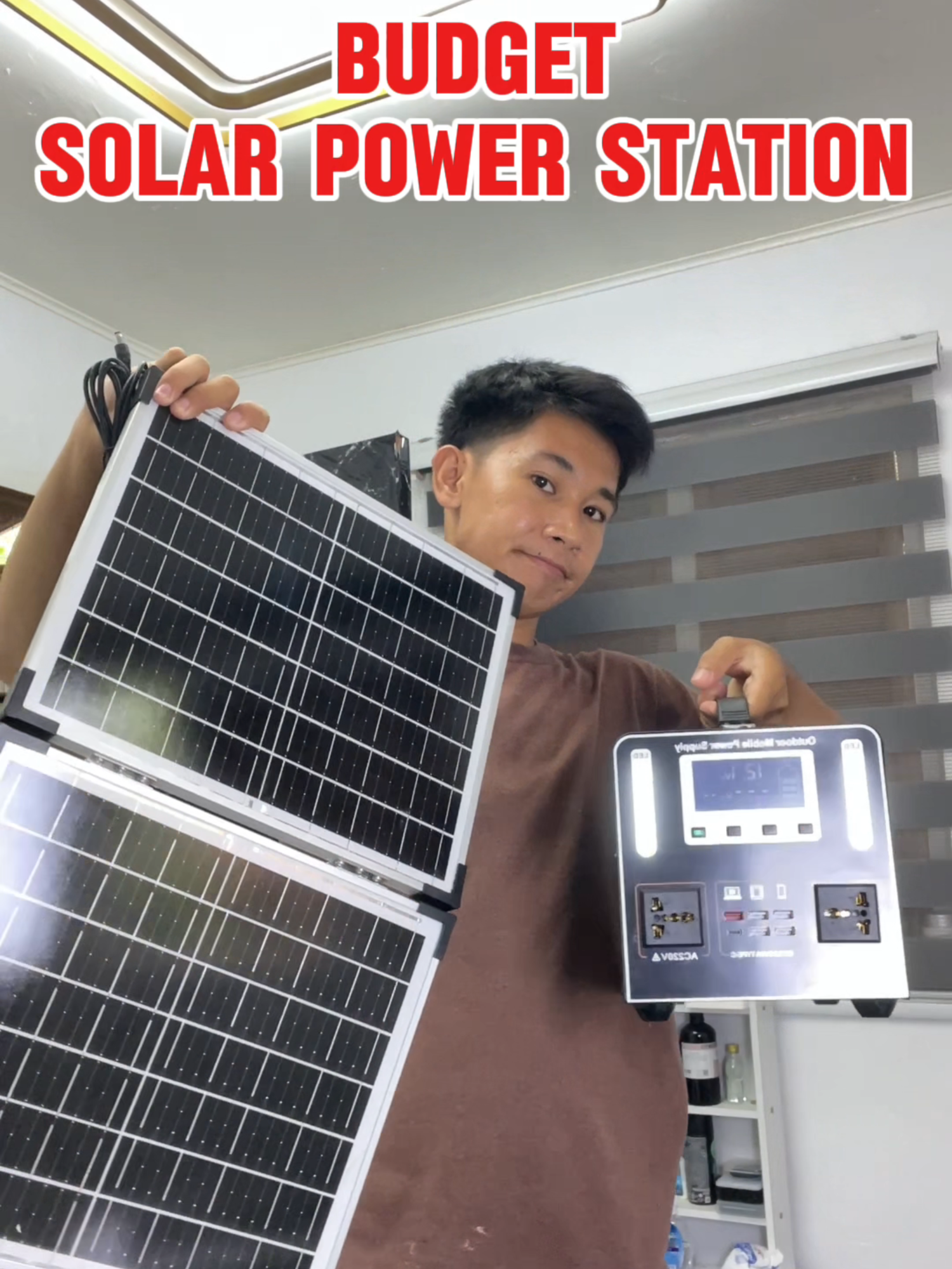 Budget friendly na solar power station pang backup power at pwedeng pang camping solar powered narin kaya tipid sa koryente ngayong summer #Solarpower #powerstation #solarenergy @Racoco