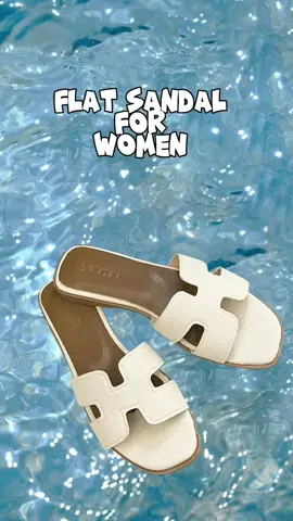 YOTO Ladies Slim Flat Flip flops Elegant Slides H Strap Leather Summer Beach Sandals Women Slippers #fyp #tiktokbudol #tiktokfinds #sandal #sandalforwomen #flatsandals #flatsandalstrends 