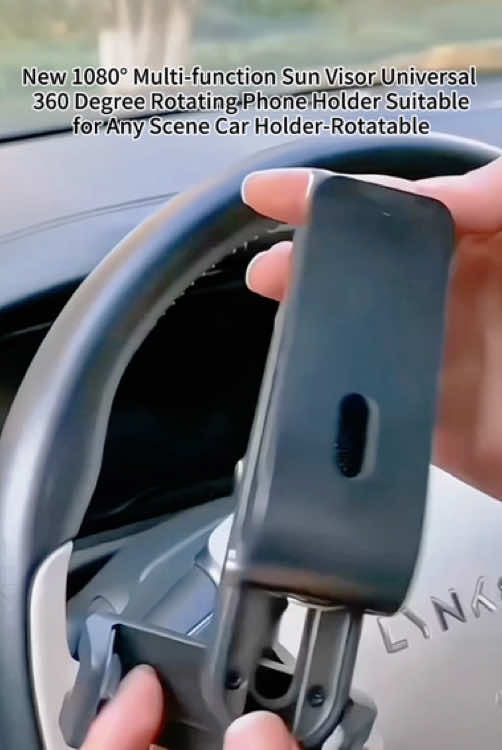 New 1080° Multi-function Sun Visor Universal 360 Degree Rotating Phone Holder Suitable for Any Scene Car Holder-Rotatable #fyp #tiktokshop #tiktokmademebuyit 