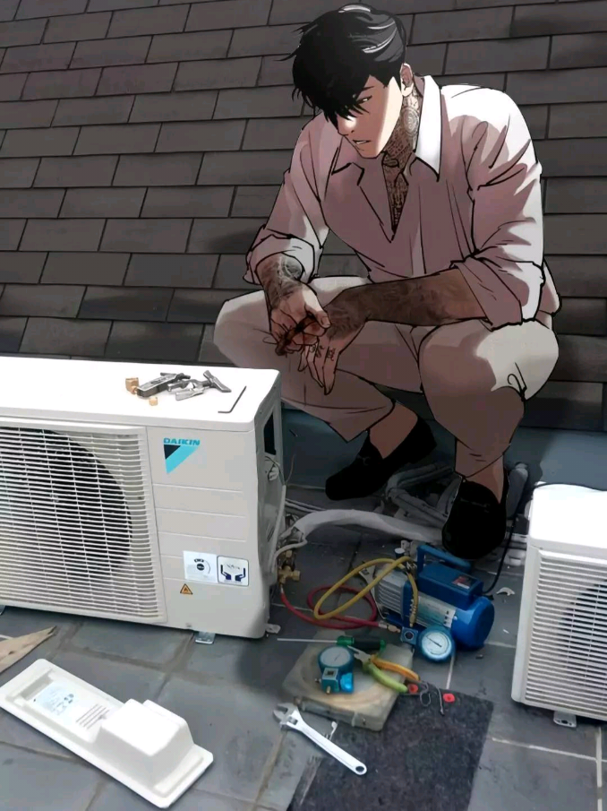 Thợ sửa máy lạnh sao dám trèo cao... #lookism #lookismwebtoon #samuelseo #seoseongeun 