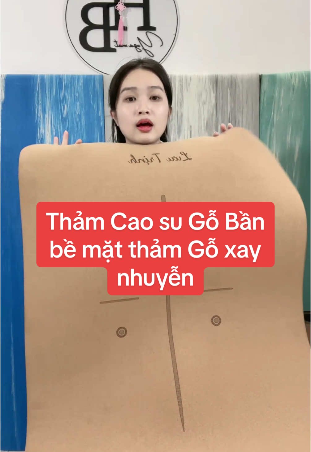 Thảm tập Cao su không hôi cao su, có mùi thơm gỗ, dành cho cơ địa nhiều mồ hôi #thamcaosugobanhuybat #khactenmienphi #xuhuong 