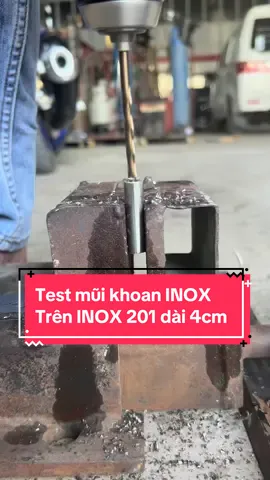 Test mũi khoan INOX trên INOX 201 dài 4cm#muikhoaninox#muikhoaninoxchuilucgac #muikhoansat #muikhoanthep #dungcucokhiqv 