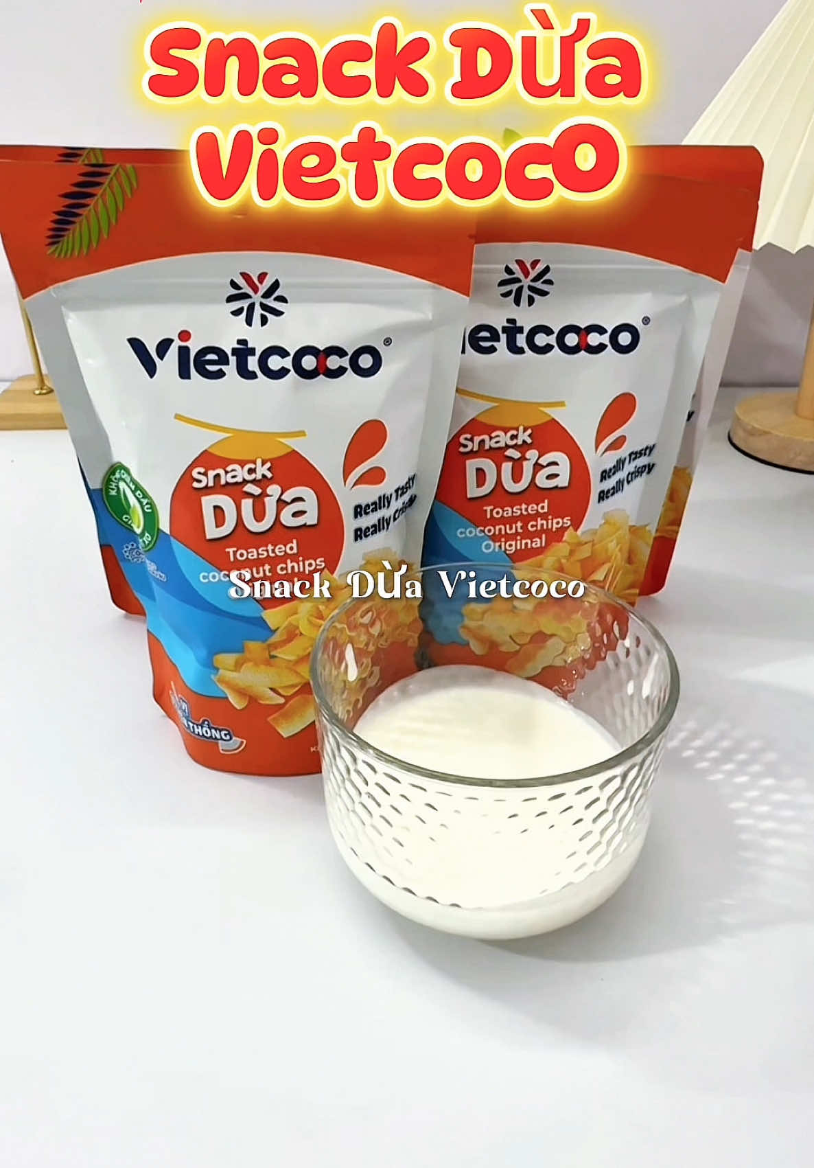 Combo 6 Snack dừa vị truyền thống VIETCOCO - Túi Zipper 45g/ túi Ăn Vặt Thức Ăn#Xh#Xuhuong#xhuongtiktok#vietcoco