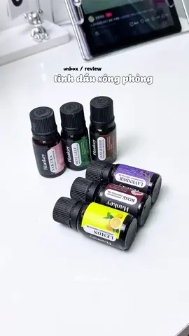 Combo 6 lọ tinh dầu xông phòng kèm máy xông mini #tinhdauthomphong #tinhdauxongphong #review #xuhuong #fyp #thanhhoariviu #muataitiktok 