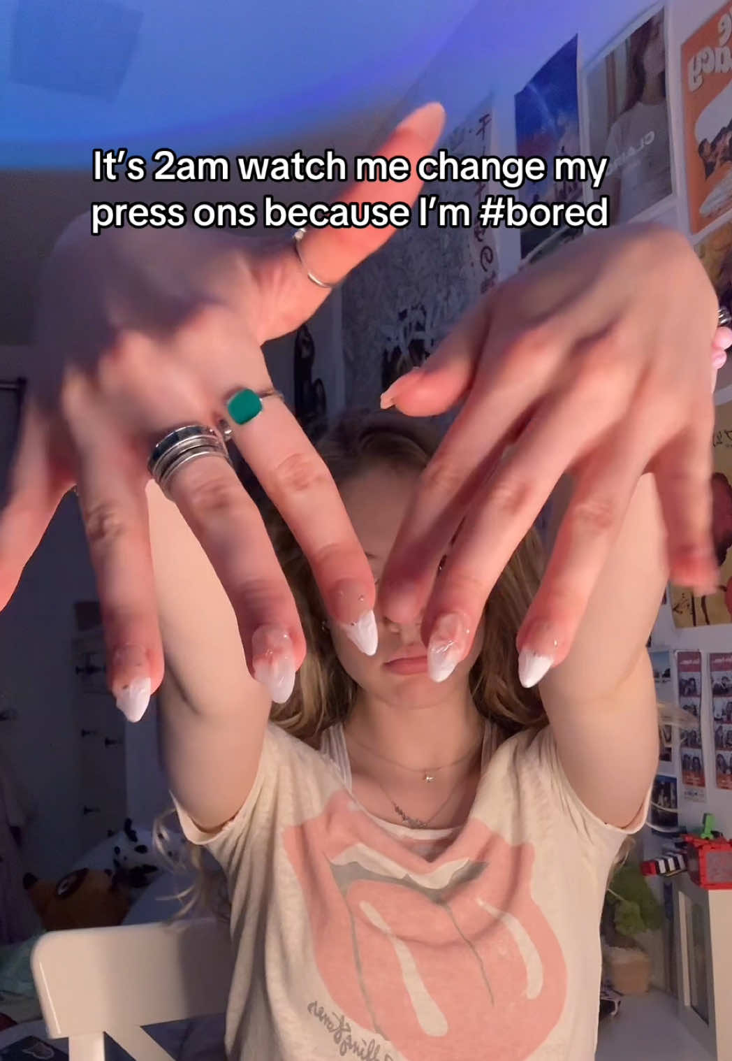 I hate acrylic nails bc u can’t take them off and it feels suffocating ☹️☹️☹️ | #nails #presson #grwm #GlowUp #venomvoice #funny #aesthetic #viral #xybca 