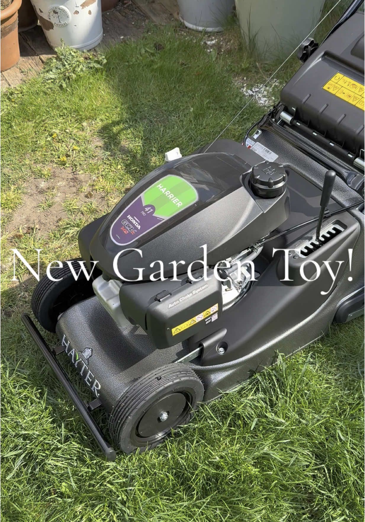 Lawn mower upgrade! We are in dire need of scouring, leveling and seeding the grass. If you could send motivation that would be great. #foryoupage #garden #Hayter #mower #grass #newtoy #greengreengrass #TheApiary #foryou #farmhouse 