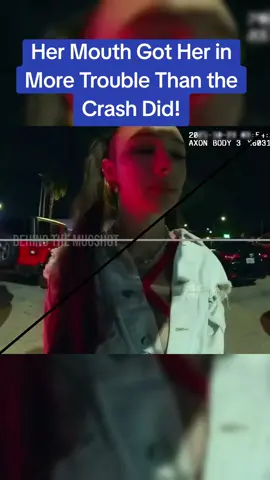 Her Mouth Got Her in More Trouble Than the Crash Did! #cops #copsoftiktok 