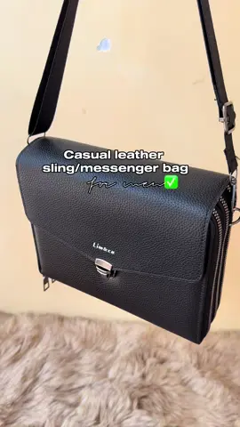 Casual leather sling or messenger bag for men✅✅ #men #boy #adult #casualleatherbag #leatherbag #bagformen #slingbag #messengerbag #bag #mumubag #mumu #fyp 
