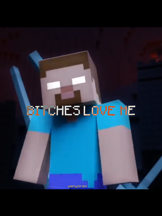 Bitches Love Me! this is my fourth(??) time making an edit bear w me cuz my phone can barely handle shit lol - animation by Thridigi on youtube #herobrine #herobrinedit #Minecraft #minecraftedit #alightmotion 