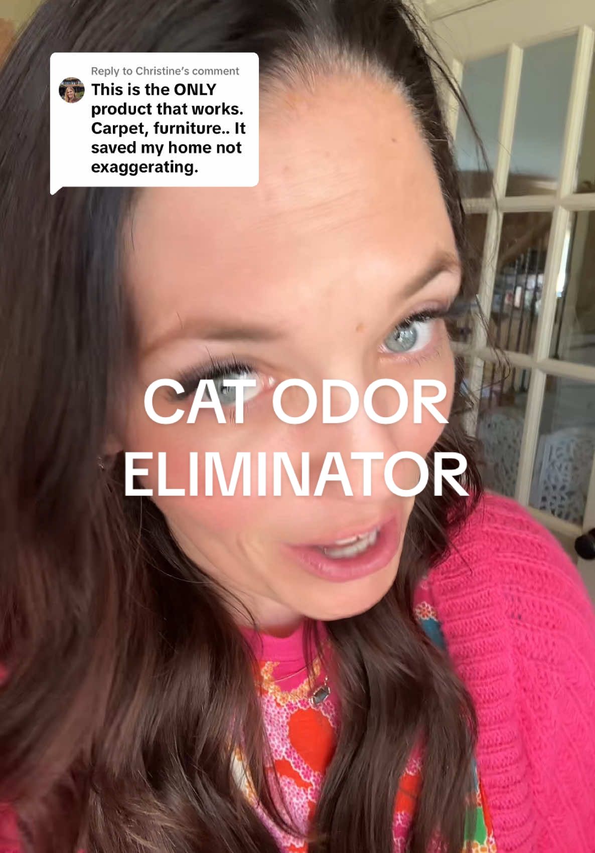 Replying to @Christine Cat odor off gets rid of cat smells!! #odor #odoreliminator #petodoreliminator #cat #catsoftiktok #catodorremover #odorcide 