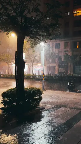 A relaxing night in Taiwan under heavy rain 🌧️ ☔️  Who doesn’t want to sleep under this weather? #rainynight #asmrsounds #rainsounds 