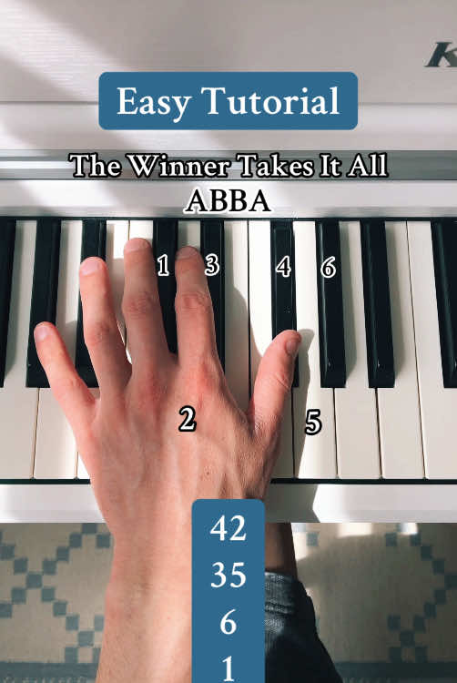 The Winner Takes It All 🎶🙏🏼 #abba #thewinnertakesitall #piano #tutorial 