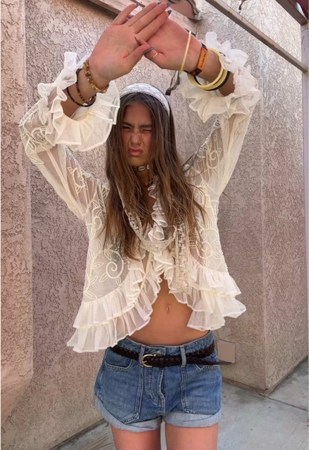 running from the Coachella dust. #fypシ #fyp #coachella #coachella2025 #coachellaoutfit #coachellafashion #coachellavalley #OOTD #swag #yolo #fit #fitcheck #70s #70sfashion #70saesthetic 