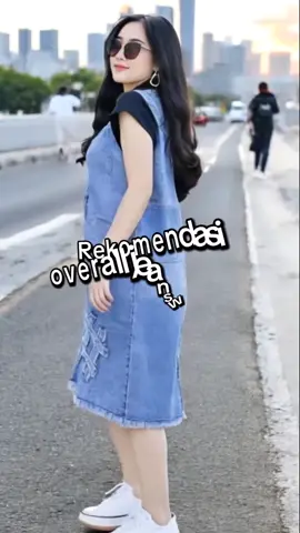 Overall jeans denim wanita#overall #dressjeans #dressmidi #wibgajian 