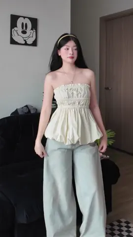 Áo bí cúp ngực dáng xoè chất gió #fyp #xh #outfit #thoitrangnu #xuhuongtiktok 