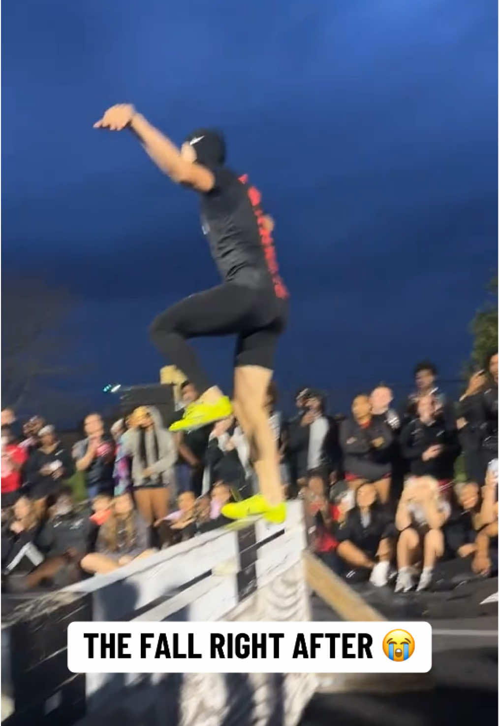 Crowd loved the pose tho 😅 (@_jarod_ ) #track #trackandfield #school #funny 