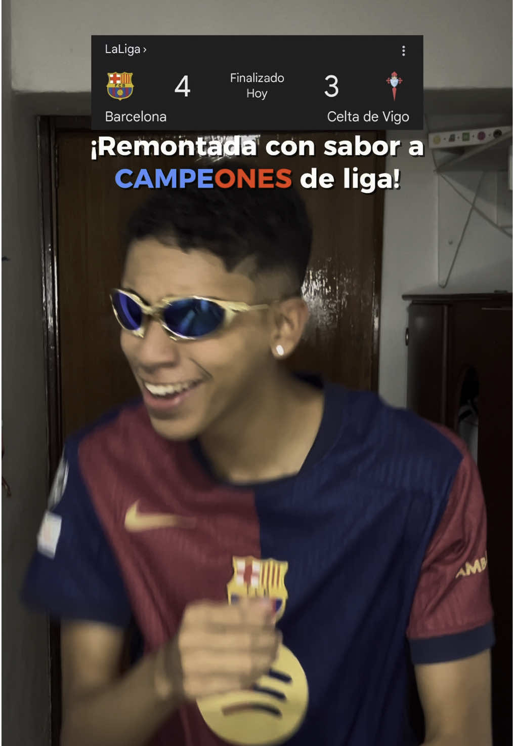 Cada vez más cerca…🫣💙 // #fypシ #humor #comedia #venezuela #fcbarcelona #barcelona #realmadrid #madrid #celtadevigo #celta #campeones #laliga #futbol 