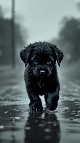 so sad, alone and scared 💔 #rainsad #sadnness #cutedog #puppydog #rain 