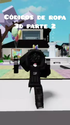 Códigos de ropa 3D parte 2 #roblox #brookhaven 