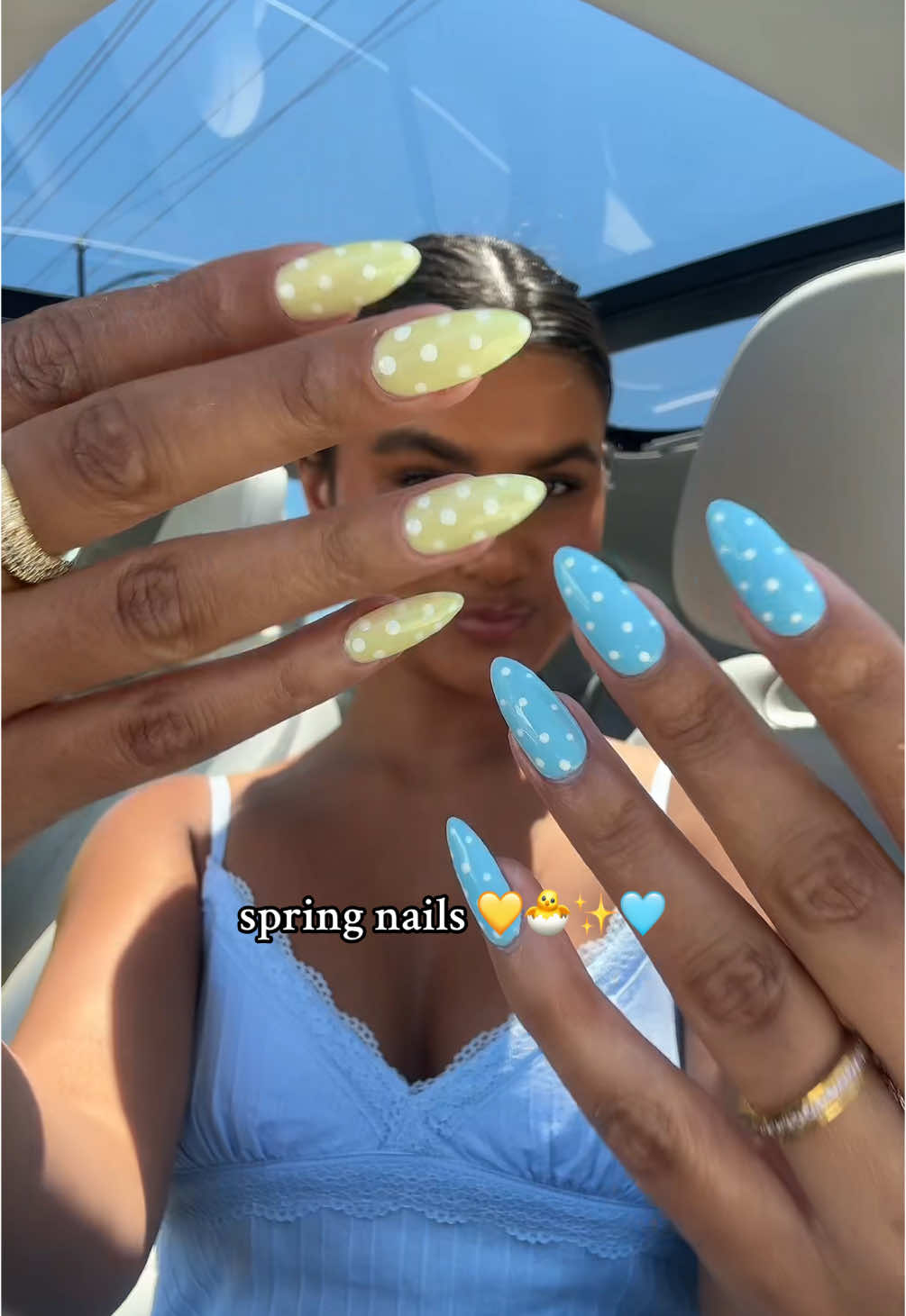 my favorite set yet!! #spring #springnails #springnailinspo #polkadotnails #polkadot 