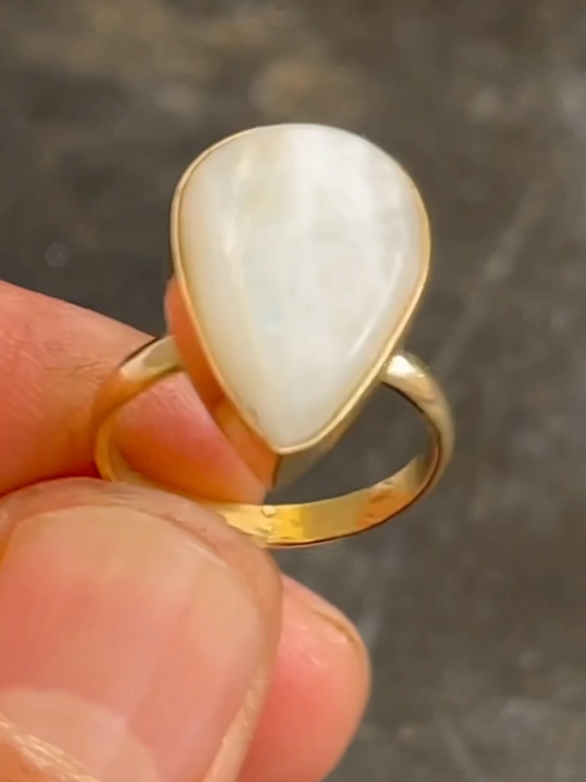 18K Gold Ring Making with Moon stone 