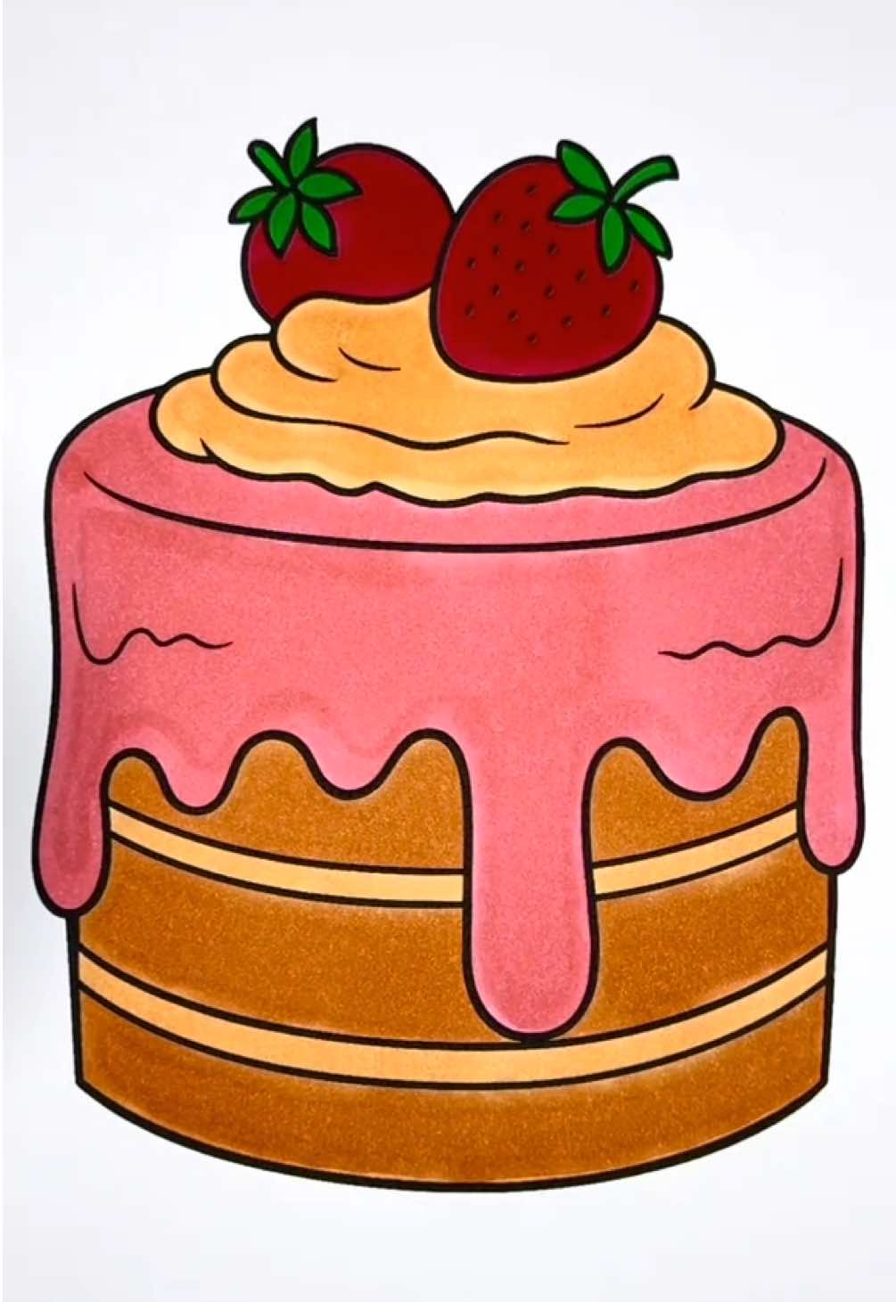 🍓🍰 #asmr #satisfyingcoloring #relaxingvideos #asmrsounds #colourwithme #coloringbook #colourtherepy #therapy #coloring